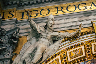 Low angle view of statue
