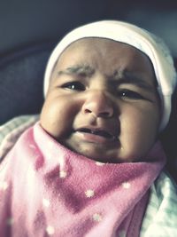 Close-up portrait of cute baby