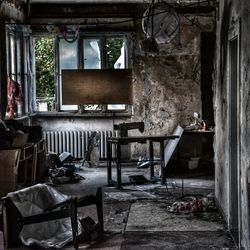 Interior of abandoned house