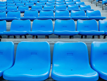 Full frame shot of chairs in swimming pool