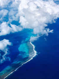 Aerial view of sea against sky