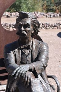 Close-up of statue in park