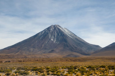 Scenic view of mountain against sky