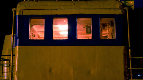 Close-up of yellow window