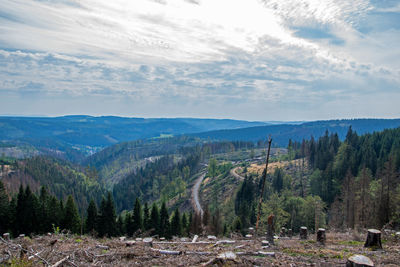 Scenic view of landscape against sky