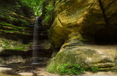 Scenic view of waterfall