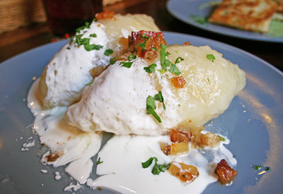 Close-up of food in plate