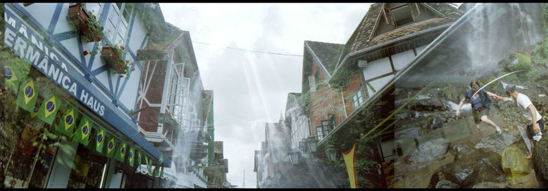 Low angle view of buildings against sky