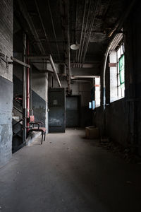 Interior of abandoned building