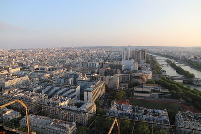 View of paris city from eiffel tower 