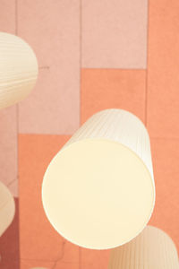 Close-up of illuminated lamp on wall