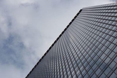 Low angle view of modern building against sky