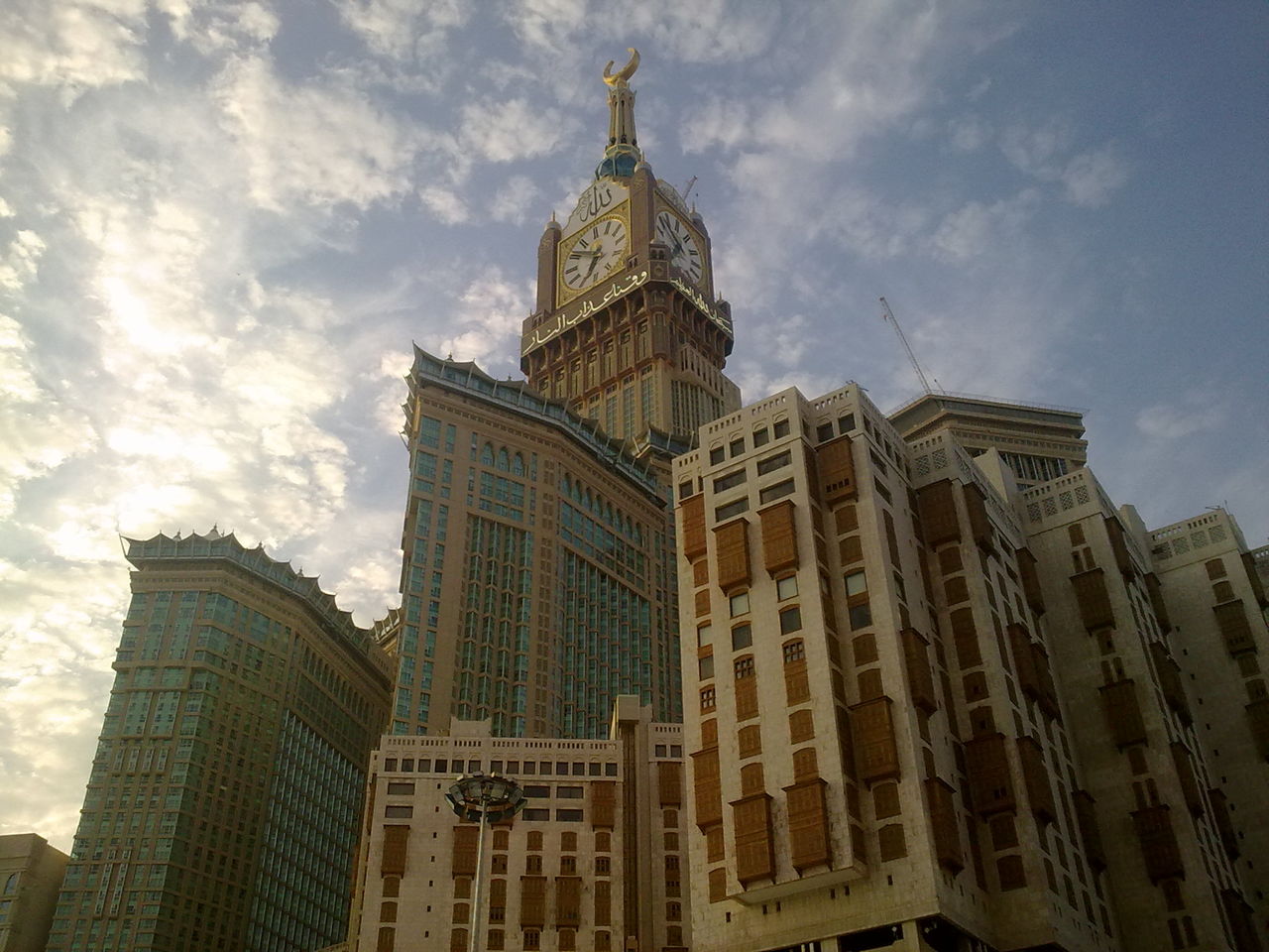 Zam Zam Tower and Hilton Hotel in Mecca City Mecca Zam Zam Tower Hilton Hotel Building Cloud - Sky