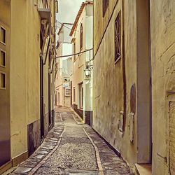Narrow alley in city