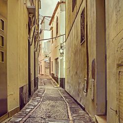 Narrow alley in city