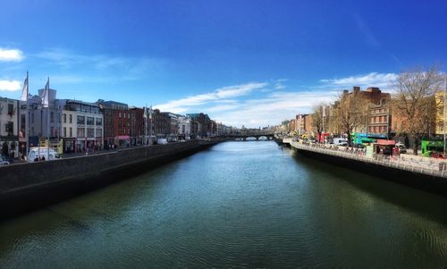 View of canal along buildings