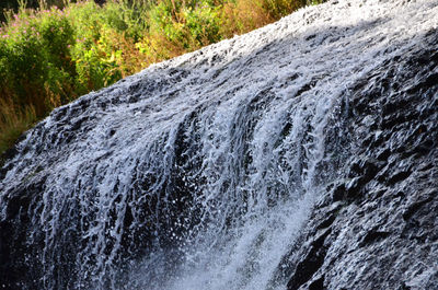 Scenic view of waterfall