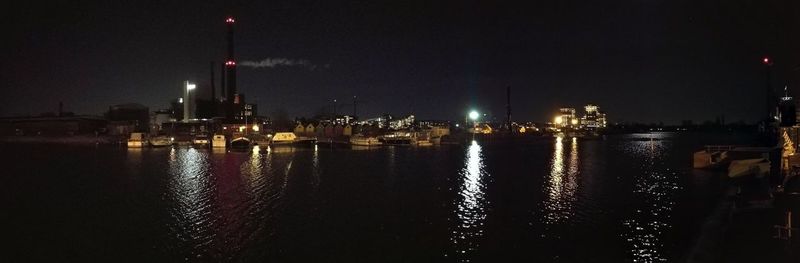 City lit up at night