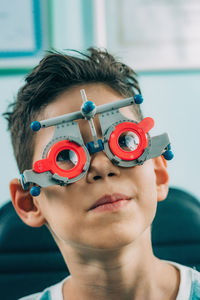 Close-up portrait of boy