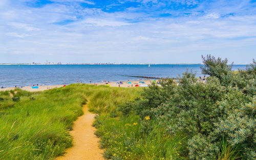 Scenic view of sea against sky