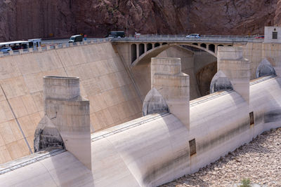 High angle view of dam