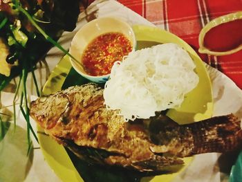 Close-up of food on plate