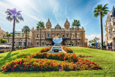 View of building with plants in garden