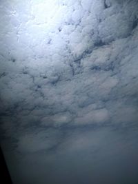 Low angle view of clouds in sky