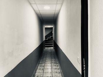 Empty corridor of building