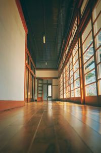 Empty corridor of building