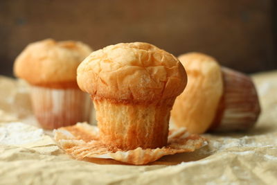 Close-up of bread on table