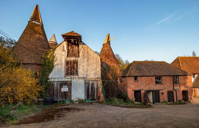 Exterior of old building against sky