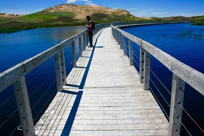 Footbridge over sea