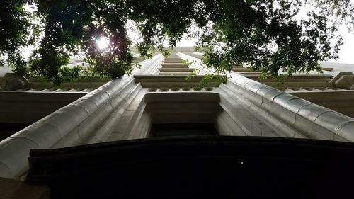 Low angle view of staircase in park