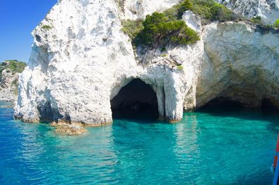 Rock formation by sea