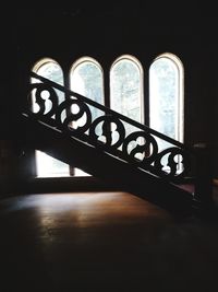 Close-up of staircase at home