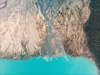 High angle view of swimming pool in sea
