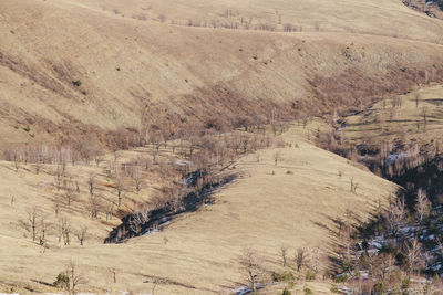 High angle view of mountains