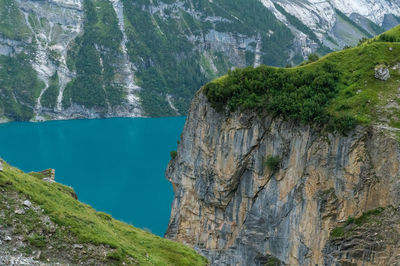 Scenic view of rocky mountains