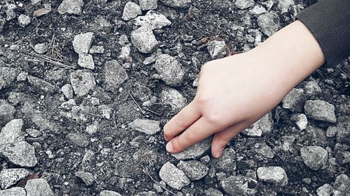 Full length of woman standing on tiled floor