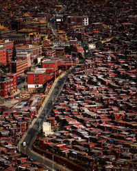 High angle view of cityscape