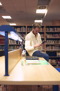 Man holding book