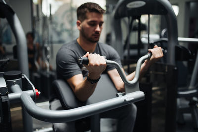 Attractive athlete getting ready for crossfit training