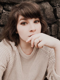 Portrait of young woman