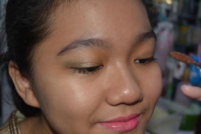 Close-up portrait of teenage girl