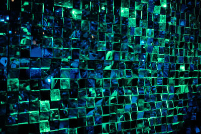 Abstract blue and green background with squares