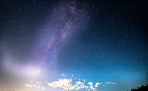 Low angle view of star field against sky at night