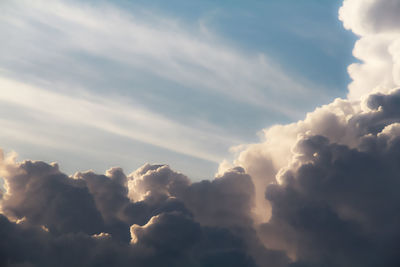 Low angle view of clouds in sky