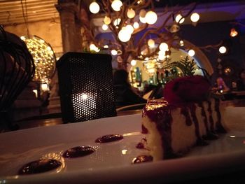 Close-up of food on table