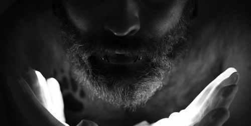 Close-up portrait of man